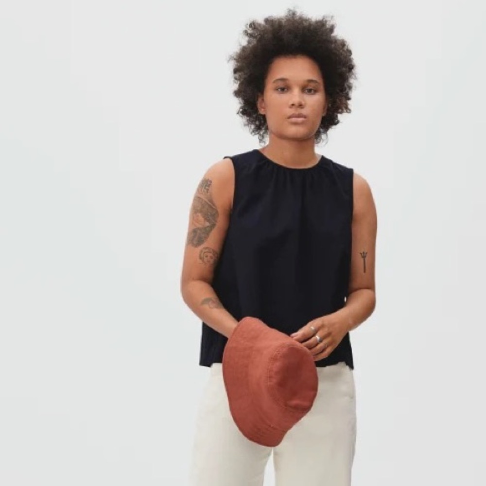 NWT Everlane Tie Back Top